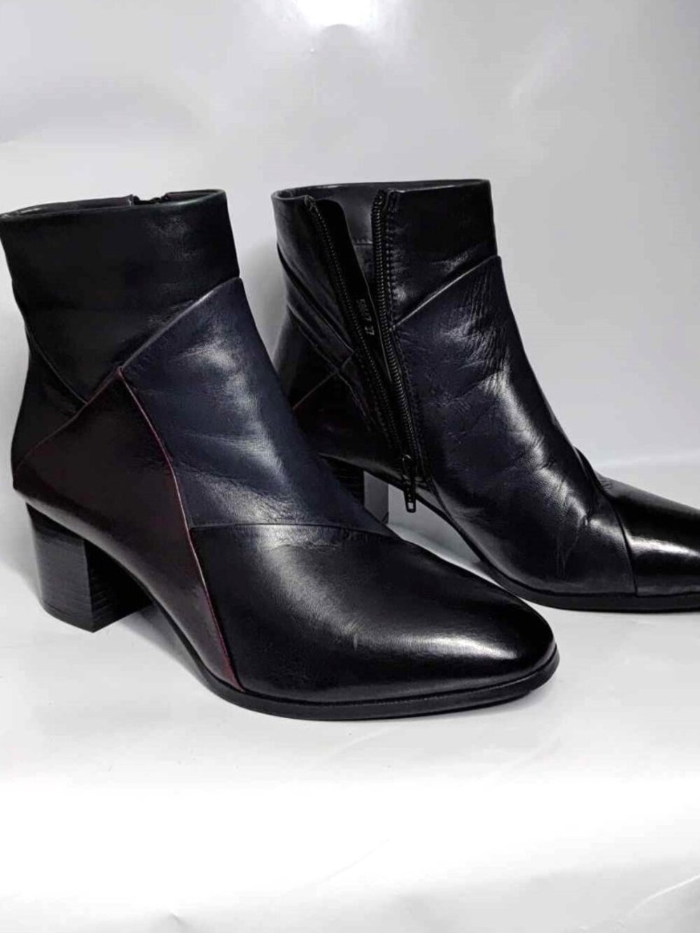 Canal Grande Shoes Leather Ankle Boots  Sz EU 37  NEW